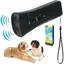 Répulsif à ultrasons pour chien - MHY® - Double canal - Appareil anti-aboiement 3 en 1 - Lampe de poche LED