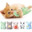 Jouets à lherbe à chat pour chats dintérieur - Jouets à mâcher en peluche pour chat jouet interactif pour chaton rempli dherbe