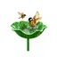 Mangeoire à Oiseaux Forme Fleur Verte - Bac à Eau pour Jardin - Ø 15 cm H 65 cm
