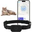 Collier GPS Chat Chien Tracker, pour Apple Find (Compatible avec iOS/Android) Noir