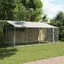 Stable&Durable - Gris - Cage pour chien - avec toit et porte gris 4x2x2 m acier galvanisé - Niche&enclos pour chiens HS789032148
