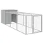Meilleures Poulailler-Clapier-Cage avec cour - gris clair 110x405x110 cm - acier galvanisé SSD3699031