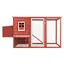 VIDAXL Poulailler dextérieur - enclos de qualité - avec 1 nichoir Rouge Bois - (202x75x98 cm) BONNE18