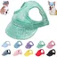 Capote de protection solaire dextérieur pour chiens casquette de baseball dété réglable avec trous pour les oreilles (vert M)