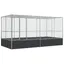Volière cage à oiseaux avec extension argenté 418 x 207 x 212 cm acier Argent 02_0045654