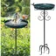 Bain et abreuvoir doiseaux extérieur en métal pour oiseaux sauvages  Hauteur 102 cm vert vintage amovible  Décoration de jardin
