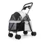 Poussette pour Chien Pliable - Animaux Chariot à 4 Roues avec Structure en acier au carbone Panier amovibleGirs