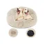 Panier pour chien rond - 80 cm - Amovible - Lavable en machine - Confortable - Moelleux - Antidérapant