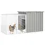 Meilleures Poulailler-Enclos-Cage pour poules - Gris 200x91x100 cm - acier galvanisé SSD9193976