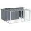(73217)Armoire pour chiens CHICNiche pour chien avec cour anthracite 197x194x110 cm FR