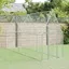 vidaXL Cage pour poules argenté 400x100x190 cm acier galvanisé, poulailler, enclos à poules, poulailler avec enclos, cabane à poules