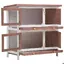 [87852]Clapier dextérieur - Meuble de cages/Clapier à lapins - 4 portes Marron BoisPoids:12.9 Kg