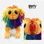 Peluches pour Chats et chiens Peluche Yarnaby lion coloré en Coquelicot Playtime 4-Poupée en peluche-Lion avec ouverture magnétique