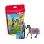Coffret de soins pour animaux - SCHLEICH - 42753 - Petit cheval - Étrille et brosse - Couverture assortie