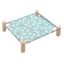 Panier et hamac pour chat - EINNENFFER - Lit surélevé en bois - Respirant - Intérieur/extérieur - 53x48x13cm
