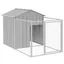 “Winter SaleTOP niche pour chien polyvalente jouerr Gris - Niche pour chien avec cour gris clair 117x201x123cm PRO25350