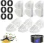 Lot De 6 Filtres Pour Fontaine À Chat + 6 Filtres En Mousse Pour La Fontaine À Boisson Pour Chat, Filtrant Les Poils (Éponge)[Y576]