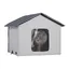 Maison Chat Chauffante-VEVOR-Niche Chat Extérieur avec Coussin Chauffant,Minuterie-pour Rester au Chaud-Gris, M