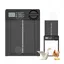 C Porte poulailler 24.38x33cm porte automatique poulailler anti-pincement intelligent avec ecran LCD capteur de lumière