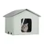 Maison Chat Chauffante-VEVOR-Niche Chat Extérieur avec Coussin Chauffant Température Réglable-pour Rester au Chaud-Vert-M