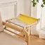 Hamac Suspendu pour Chat en Bois-Lit pour Chat à Accrocher sur FenêtreChaise ou RebordsDesign Confortable et Élégant-Jaune