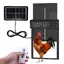C Porte poulailler 24.38x56.64cm porte poulailler automatique solaire avec ecran LED capteur de lumière anti-pincement intelligent
