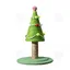 C Arbre a chat cadre d'escalade pour chat forme de sapin de noël avec trois couches d'anneaux et de pompons pour chats jouer