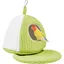 Cage Nid oiseau u2013 Hamac chaud pour petits animaux compagnie confort hivernal avec fonction en peluche vert et b nc# CORBEILLE