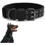 Collier de Chien Tactique- Militaire Collier Réglable Nylon Chien pour Chiens de Taille Moyenne Grand Entraînement (M Noir)