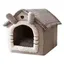 Niche dintérieur moelleuse pour chiens et chats de petite moyenne et grande taille avec coussin amovible et tente pour chat -M
