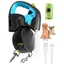 Laisse Double Rétractable pour 2 Chiens Jusqu’à 20kg 3m Longe Extensible en Nylon Anti-Enchevêtrement 360° Poignée Antidérapante