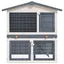 Clapier dextérieur 3 portes Bois - vidaXL - gris et blanc - 94 x 60 x 98 cm 344ecw86v