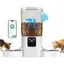Distributeur Croquettes Chat Automatique Double avec Alimentation Lente: 7L Gamelle Chat Automatique DISTRIBUTEUR SACS DE DEJECTION