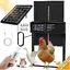 Porte Automatique Poulailler - XJYDNCG - Solaire - Affichage LED - Télécommande - Minuterie - Noir