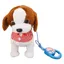 Jouet interactif en peluche électronique pour chien qui marche et aboie avec télécommande et laisse pour enfants