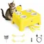 Jouet Interactif Électrique pour Chat avec Taupe et Plume Jouet Automatique Intelligent pour Chats d’Intérieur