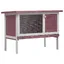 Automne/hiverClapier dextérieur 1 niveau Marron Bois - HAuteur:65cm - Grande Taille &FR_809109