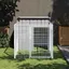 Niche pour chien avec enclos - vidaXL - Gris clair - Acier galvanisé - 110 x 201 x 110 cm