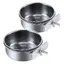 Lot 2 bols mangeoire oiseaux. Tasse pince pour cage perruche perroquet et calopsitte. .