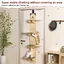Arbre à Chat Suspendu pour Porte 4 Niveaux Bois Massif Griffoir avec Balle Jouet pour Chats d’Intérieur