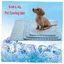 Tapis rafraîchissant pour animaux – Coussin de couchage estival pour chiens – Bleu 70 x 56 cm – Couverture respirante et auto-rafraî