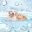 Rafraichissant Chien Tapis fraicheur Chien Refrigerant Pet Cooling Mat tanche et Facile Nettoyer Convient aux XLBlau M CORBEILLE
