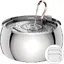 Fontaine A Eau Chat 4 L,Fontaine À Eau Pour Chat En Acier Inoxydable,Et Design Sortie D'Eau,Super Silencieuse Avec 3 Filtres