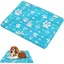 Tapis rafraîchissant en soie glacée pour chats et chiens lavable usage intérieur bleu 50 x 40 cm