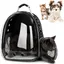 Tutumi Porte-animaux Sac à dos de transport pour les animaux 44cm respirant noir chien chat
