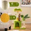 GIANTEX Arbre à Chat avec Feuilles Artificielles Petite Tour pour Chat avec Condo Perchoir Griffoirs en Sisal Toiletteur Auto