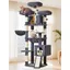 Arbre à chat XXL - JOZSI - Arbre à Chat 193 cm Stable pour Maine Coon 2 Condos 7 Griffers 3 Plateformes Hamac Gris Fumé