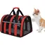 Sac de Transport pour Chat avec Matelas - Rouge - Respirant et Pliable (46x29x26 cm) rouge CAISSE DE TRANSPORT