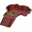 Abreuvoir Tortue TerrestrePlat deau Bassin pour Tortue Piscine RampeMangeoire Terrestrepour TortuesLéZards Et GeckoRed Brown