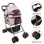MIPAN.Poussette Pour Chien 4 Roues - Poussette Pour Animaux Rose - Poussette Pour Chat - 96 x 70 x 48cm - Pour Chien/Chat De 20 Kg